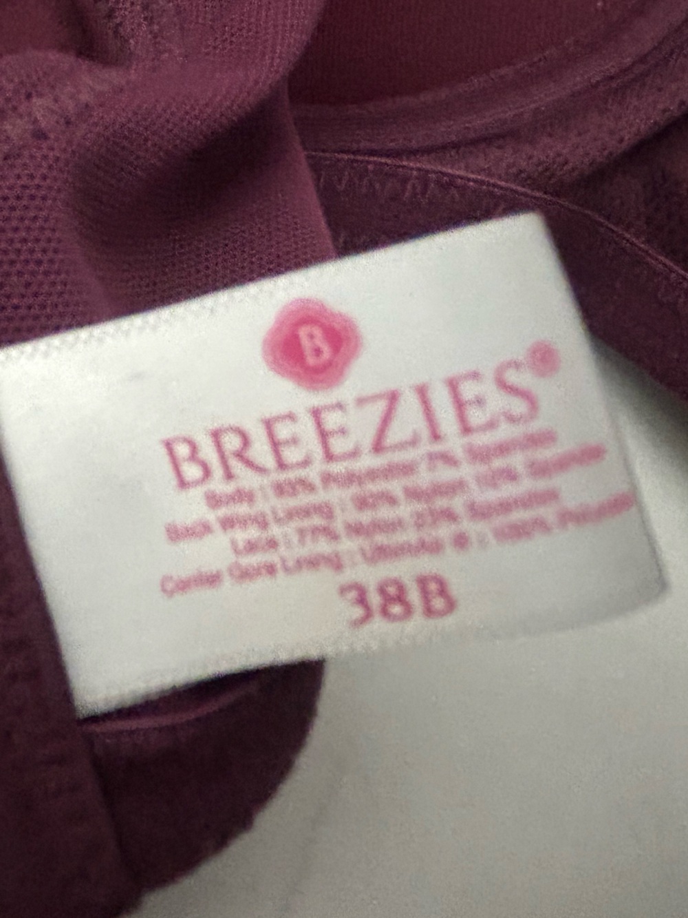 Breezies Radiant Lace Wirefree T-Shirt Bra 38B NEW A692398 - Picture 4 of 5